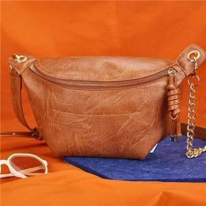 NEW TASSEL Chest Purses Fanny Packs Belt Bag (Brown)